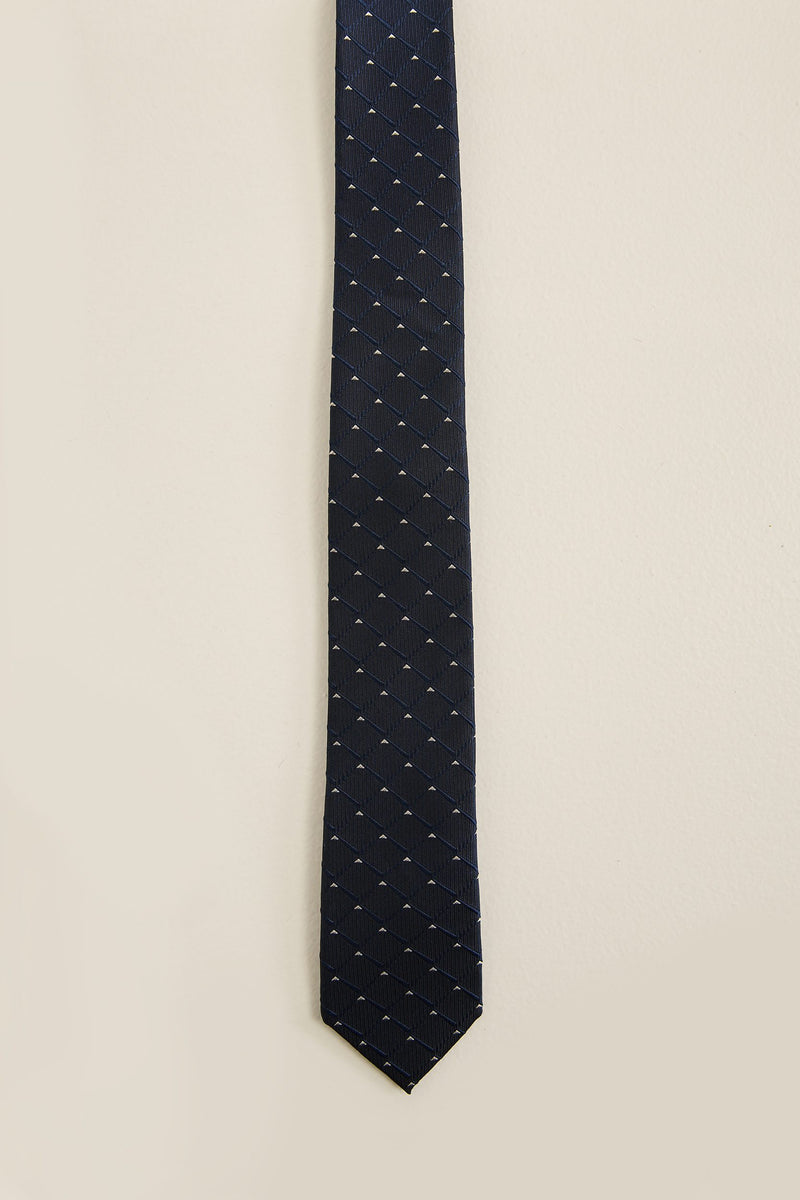 Cravate carreaux jacquard
