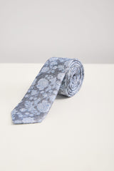 Floral pattern silk tie