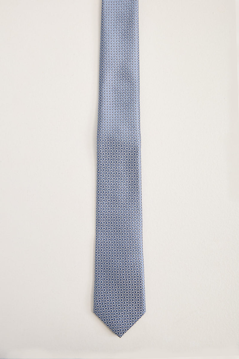 Micro pattern silk tie