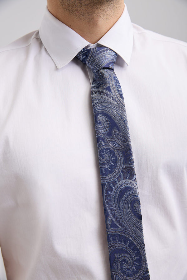 Paisley pattern silk tie