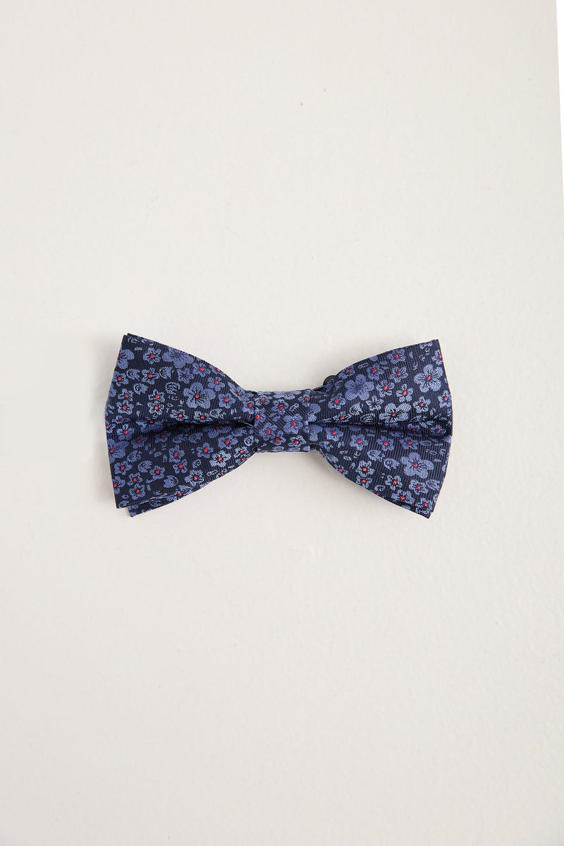Floral pattern silk bow tie