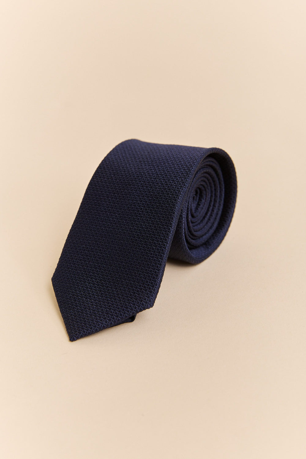Solid Grosgrain silk tie