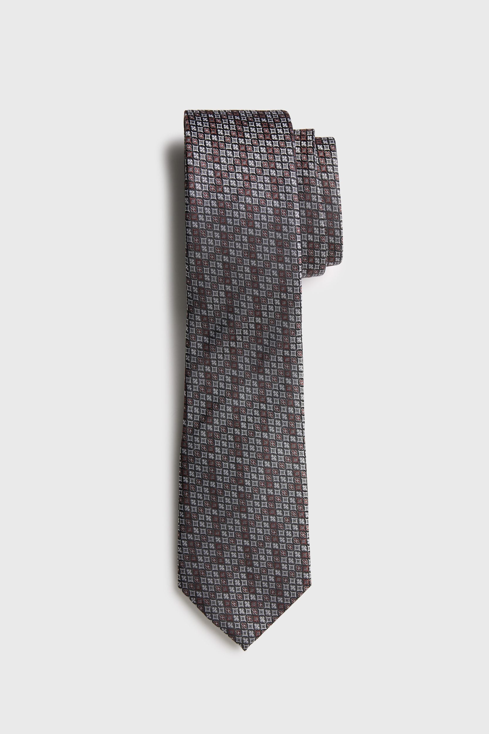 Motif silk tie