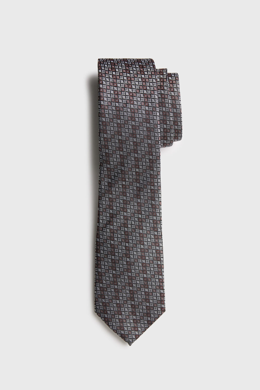 Motif silk tie