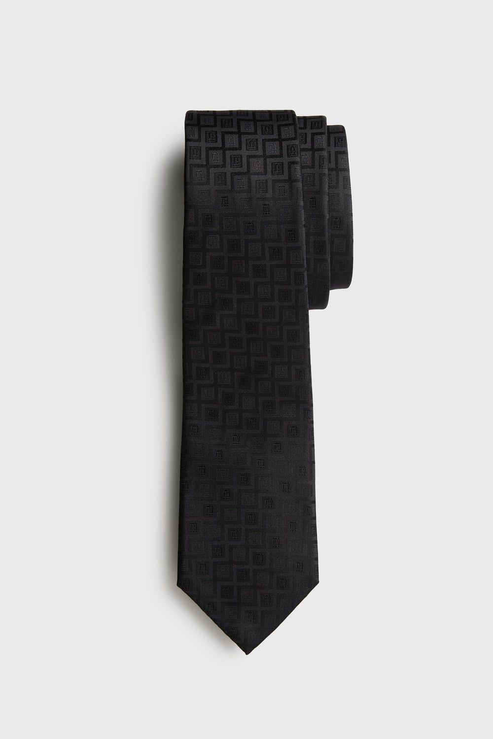 Motif silk tie