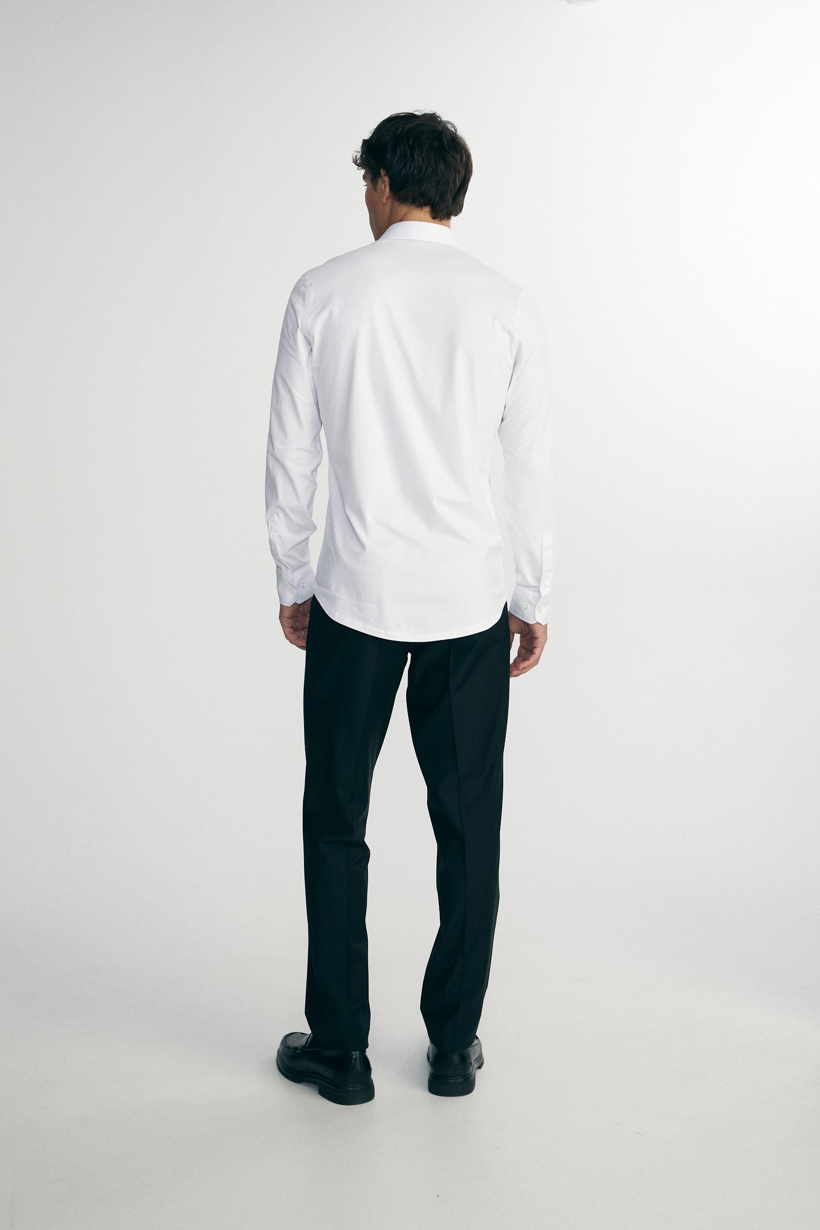 Chemise ajustée bi-matière