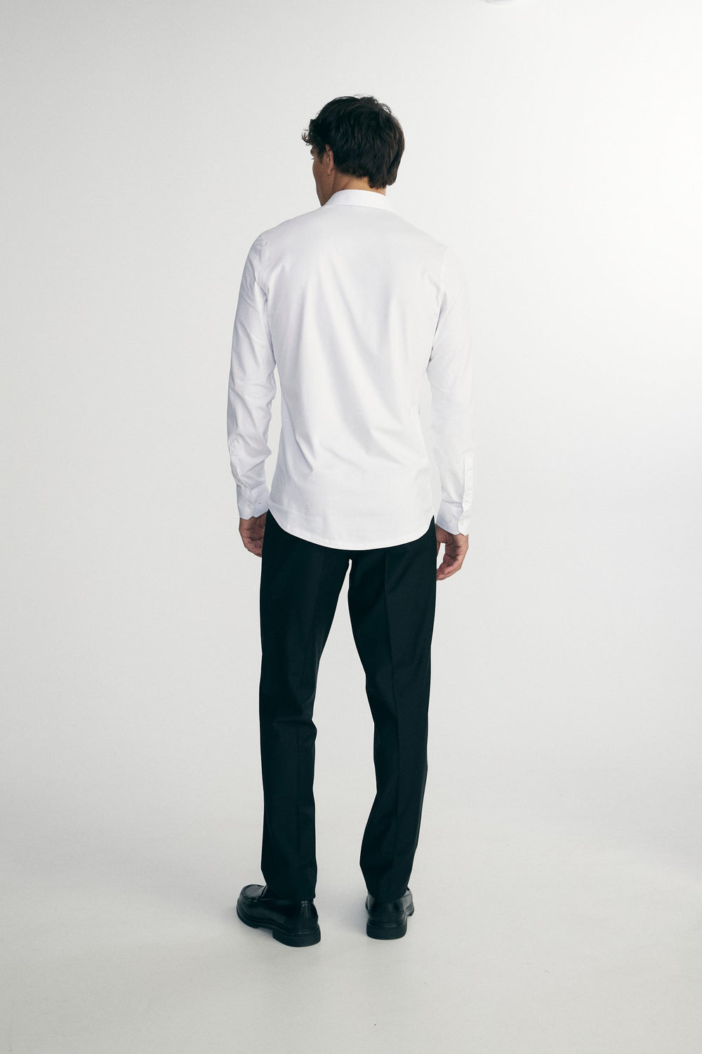 Chemise ajustée bi-matière