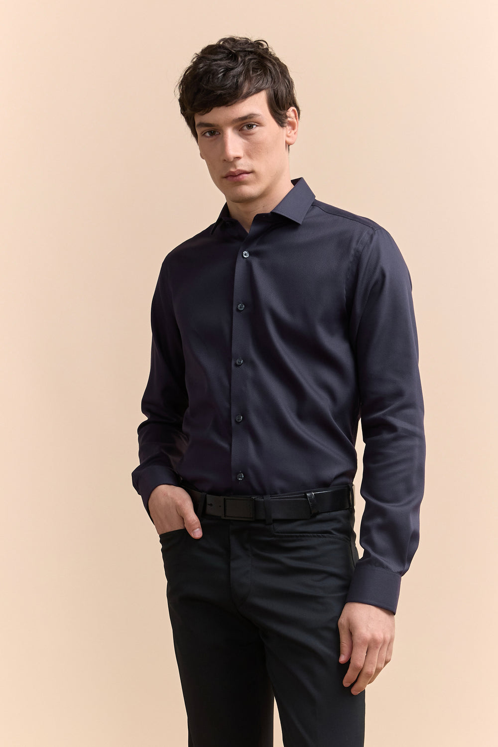 Chemise texturée Extra-ajustée sans repa