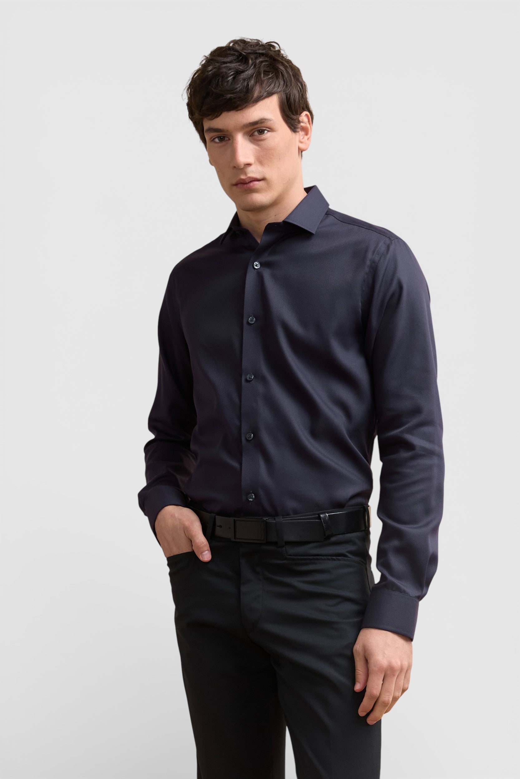 Chemise texturée sans repassage