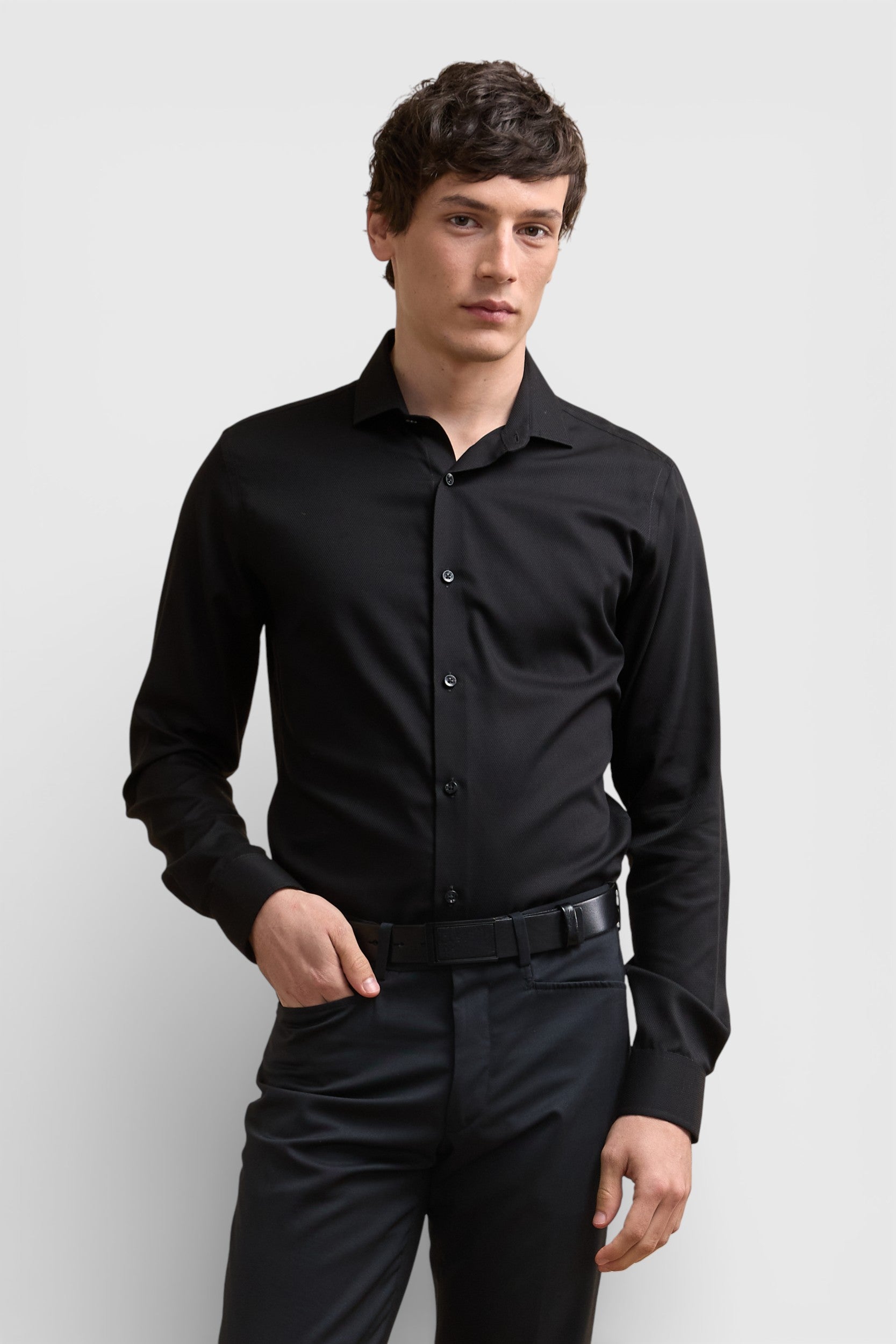 Chemise texturée sans repassage