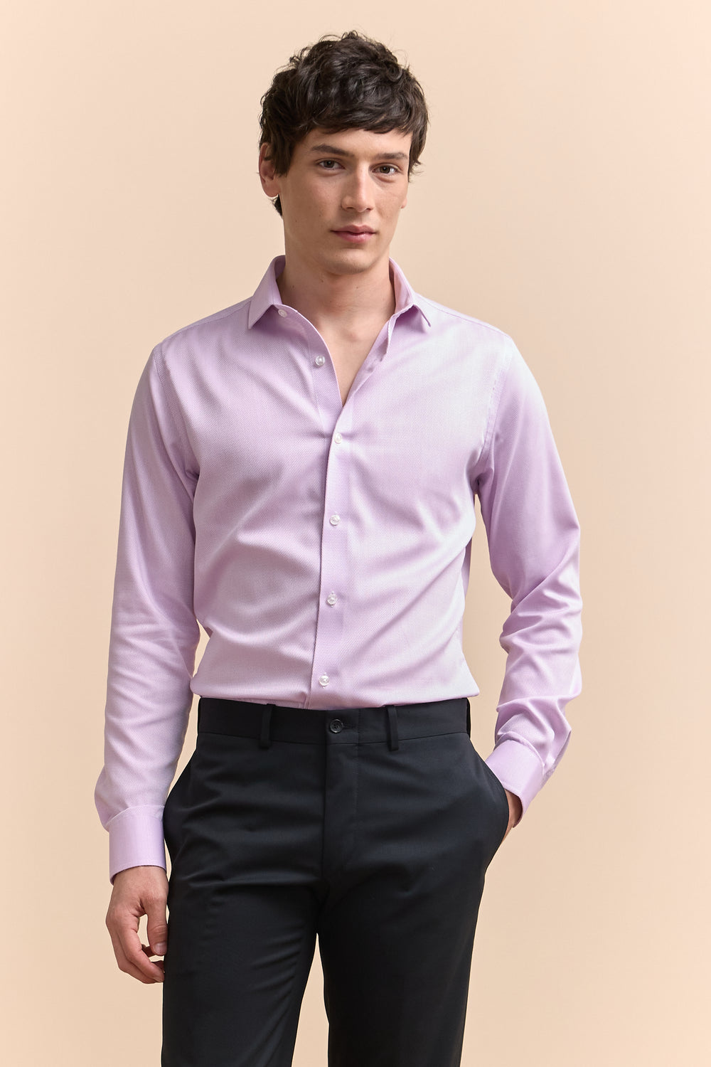 Chemise texturée Extra-ajustée sans repa