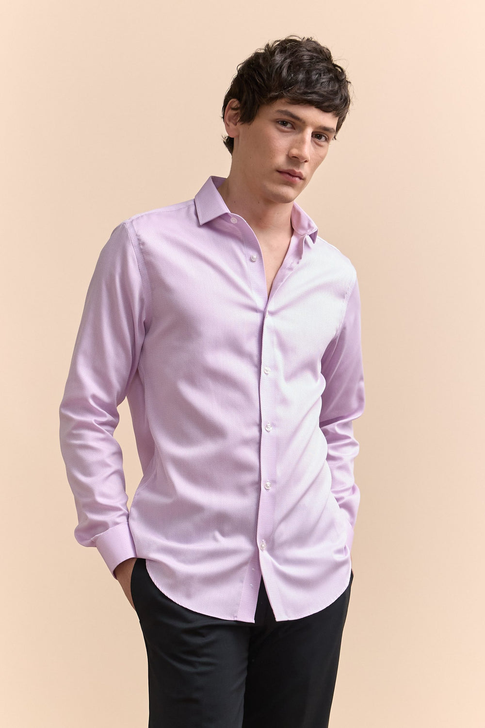 Chemise texturée Extra-ajustée sans repa
