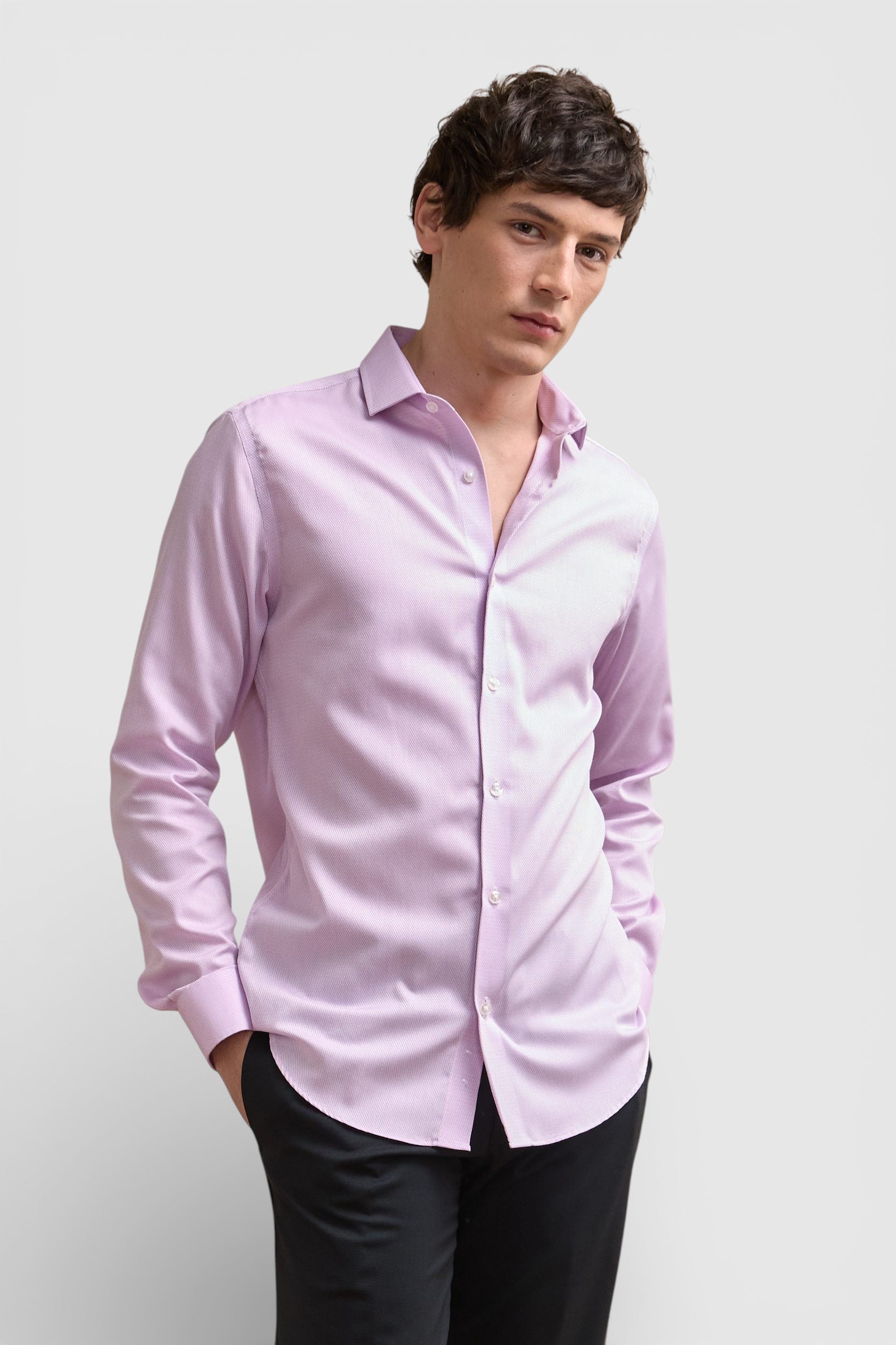 Chemise texturée sans repassage