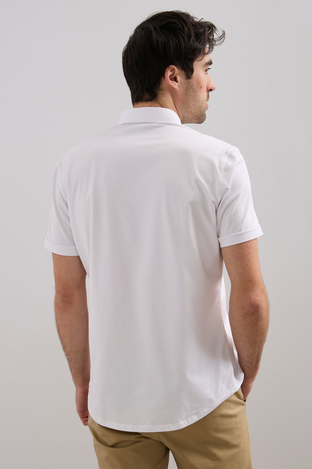 Chemise dos jersey ajustée