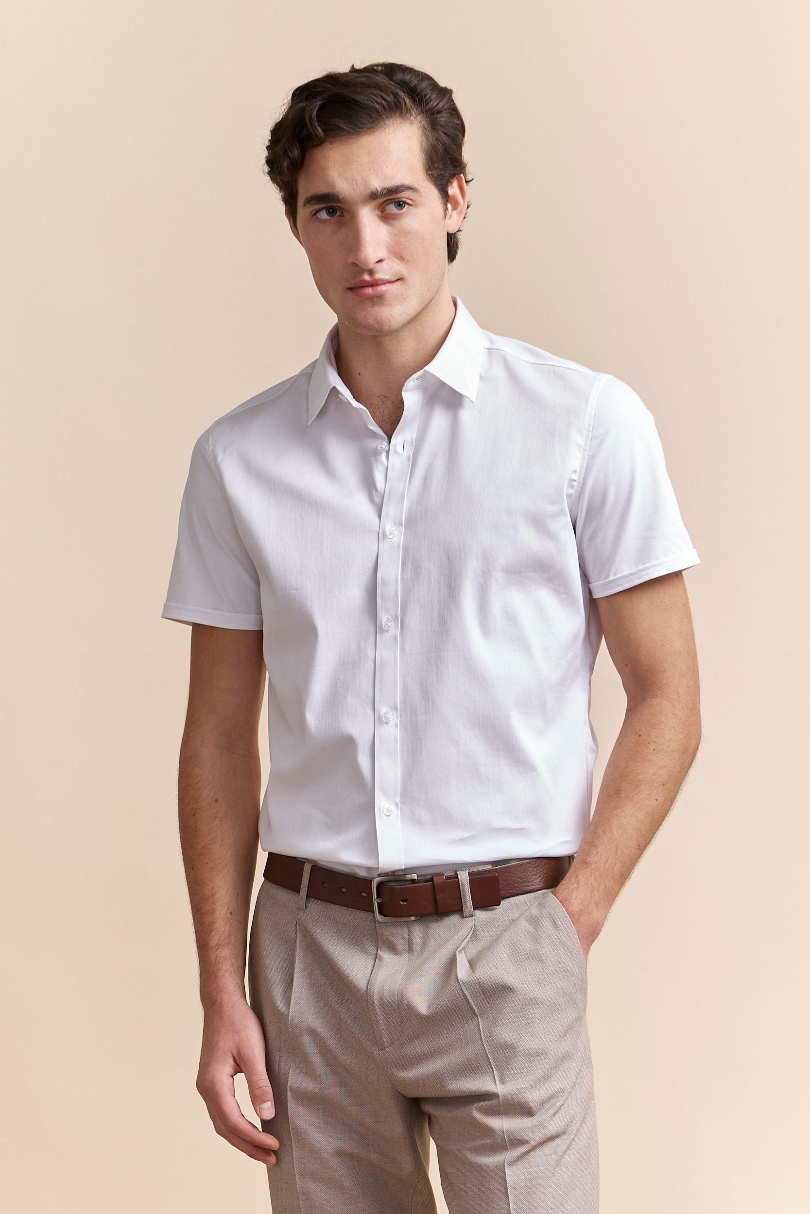 Chemise dos jersey ajustée