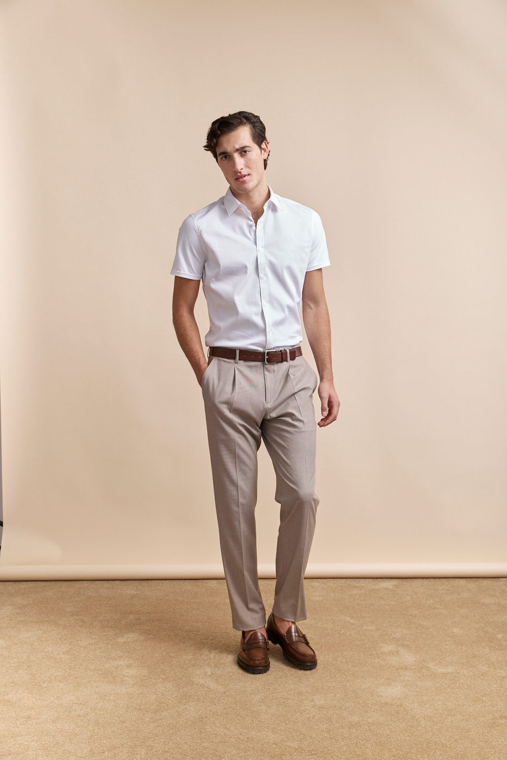 Chemise dos jersey ajustée
