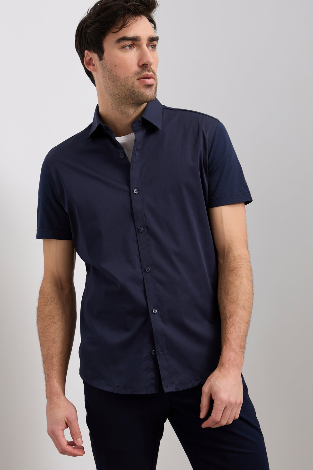 Chemise dos jersey ajustée