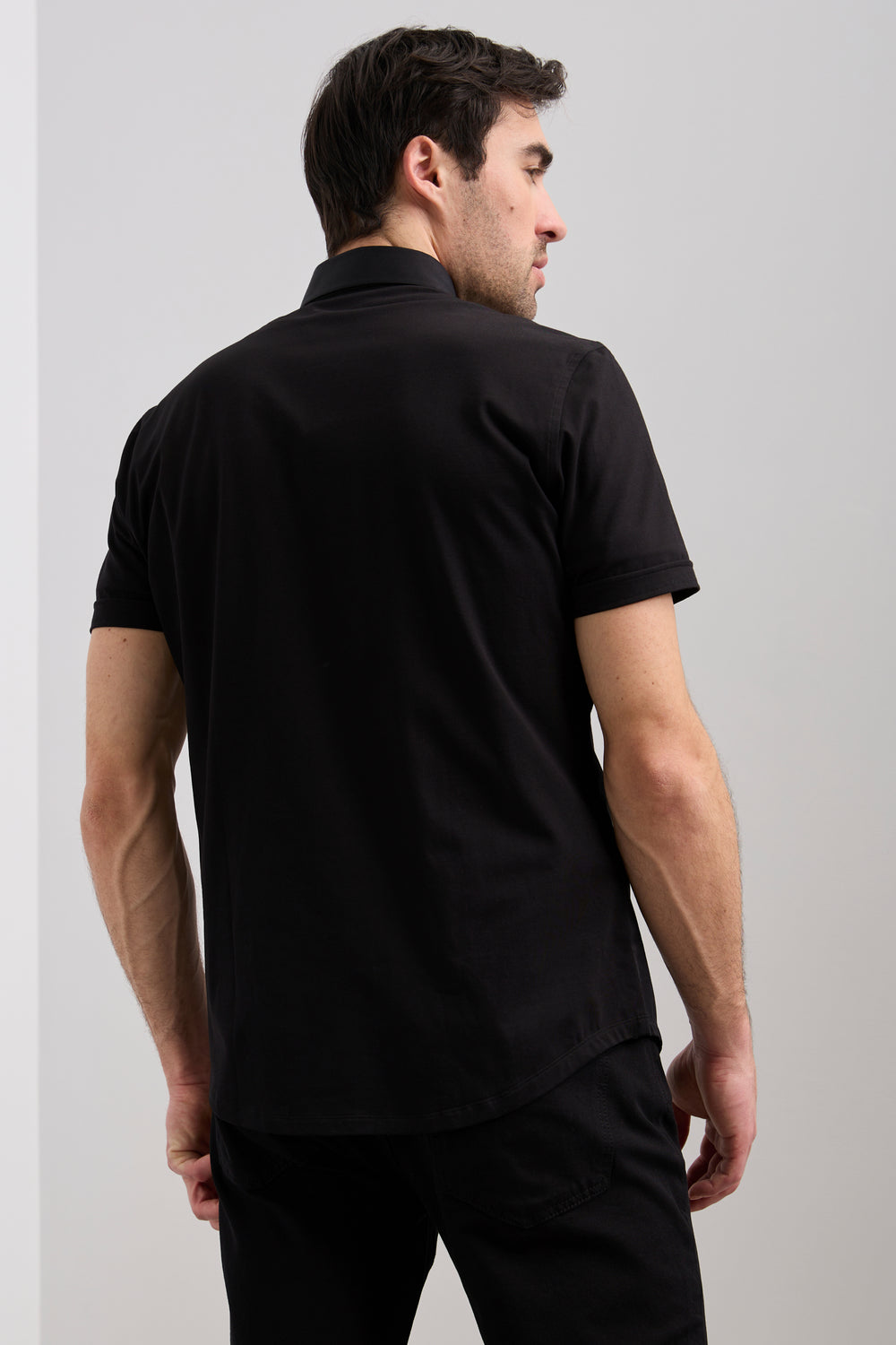 Chemise dos jersey ajustée
