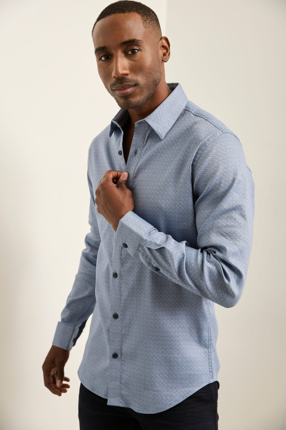 Chemise imprimée extensible fit Ajustée