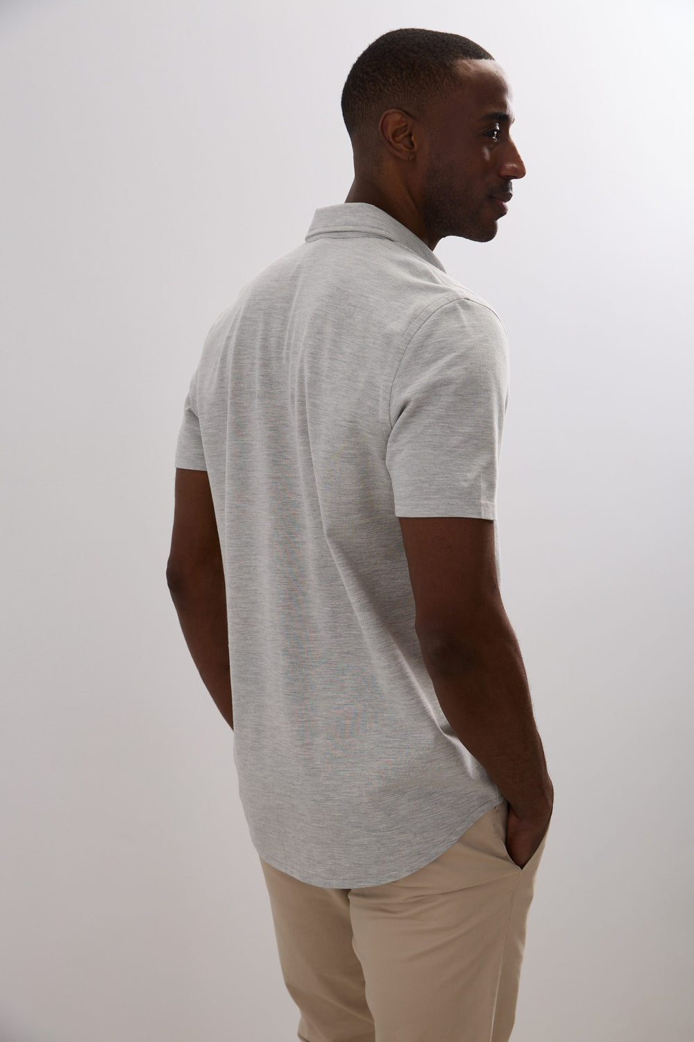 Short sleeve pique shirt