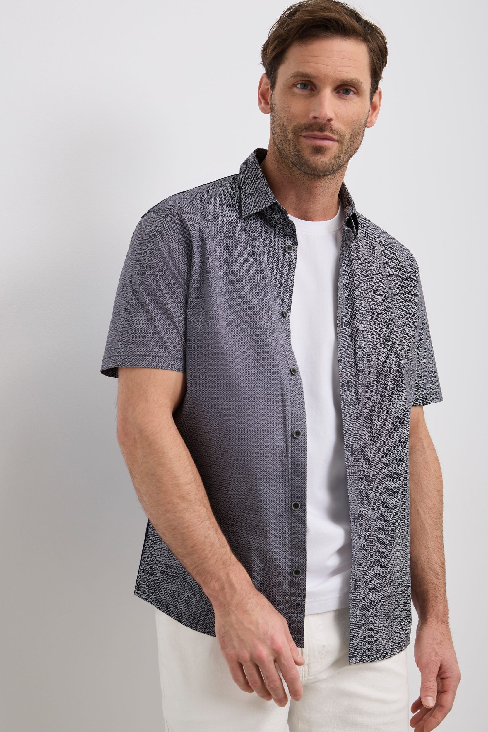 Chemise imprimée dos jersey