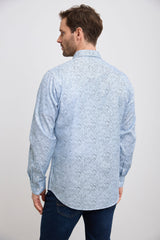 Printed paisley fitted shirt