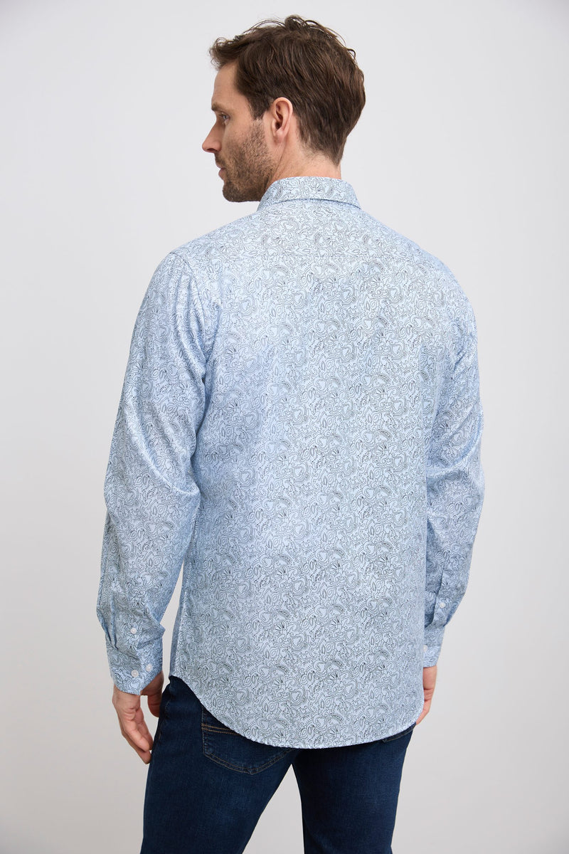 Printed paisley fitted shirt