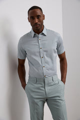 Short sleeve fitted shirt with pattern