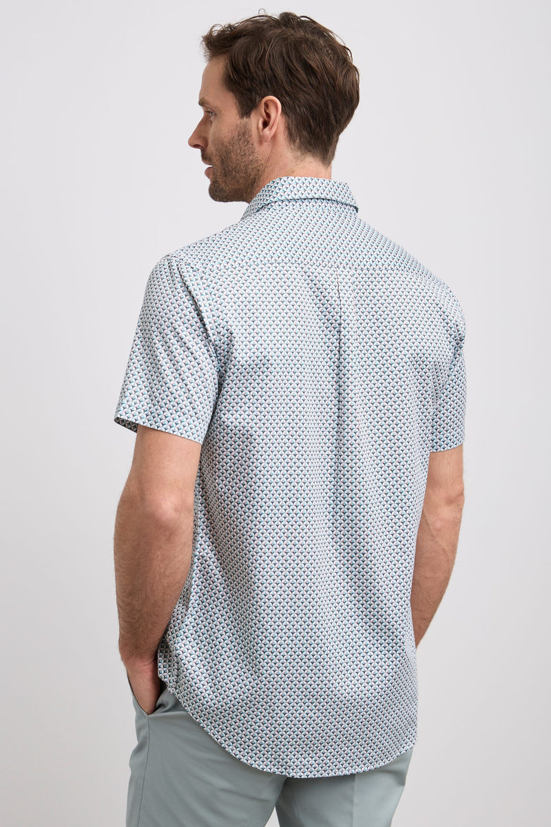 Short sleeve fitted shirt with pattern