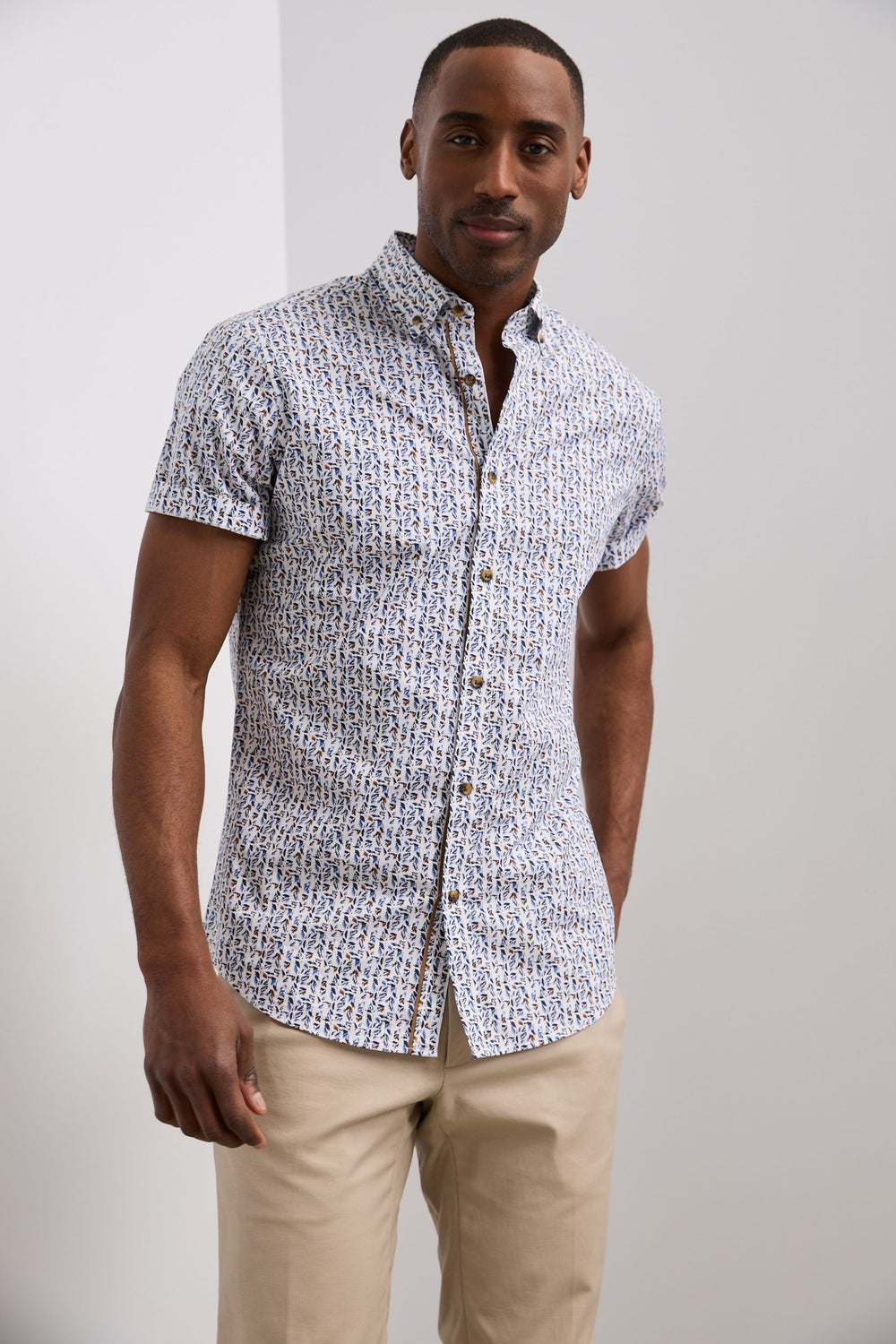 Chemise à imprimé semi-ajustée