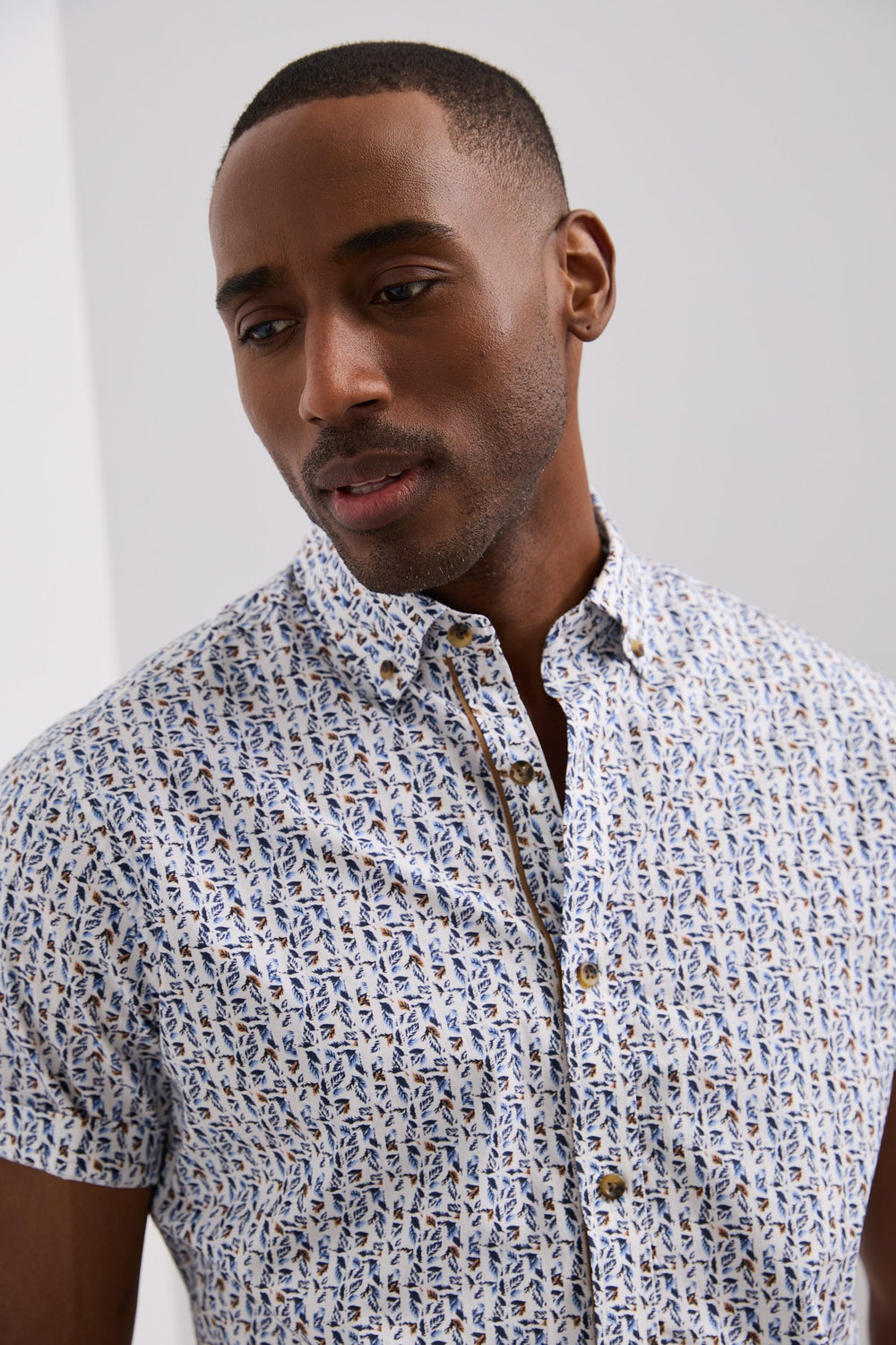 Chemise à imprimé semi-ajustée
