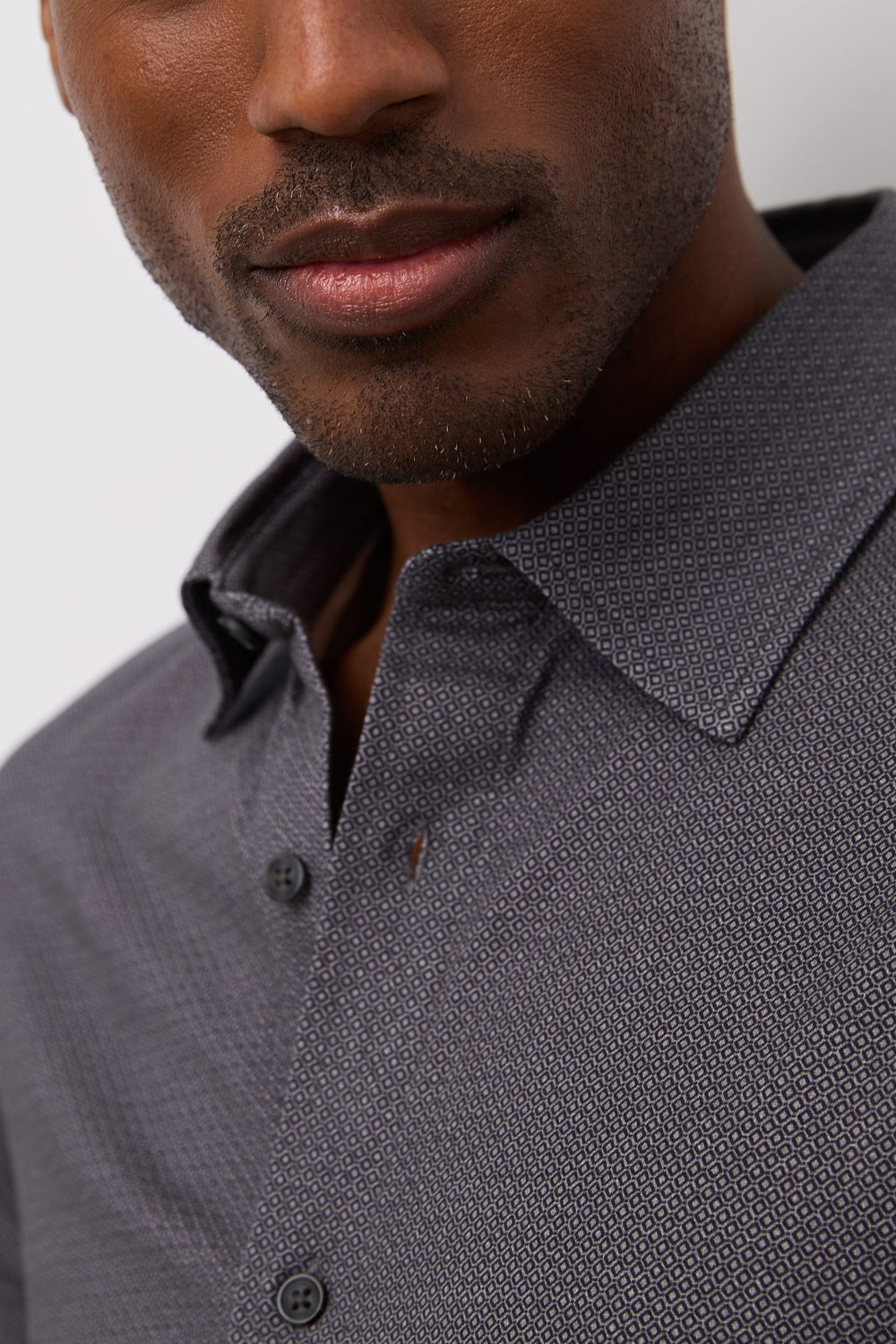 Chemise en jersey imprimé micro motif
