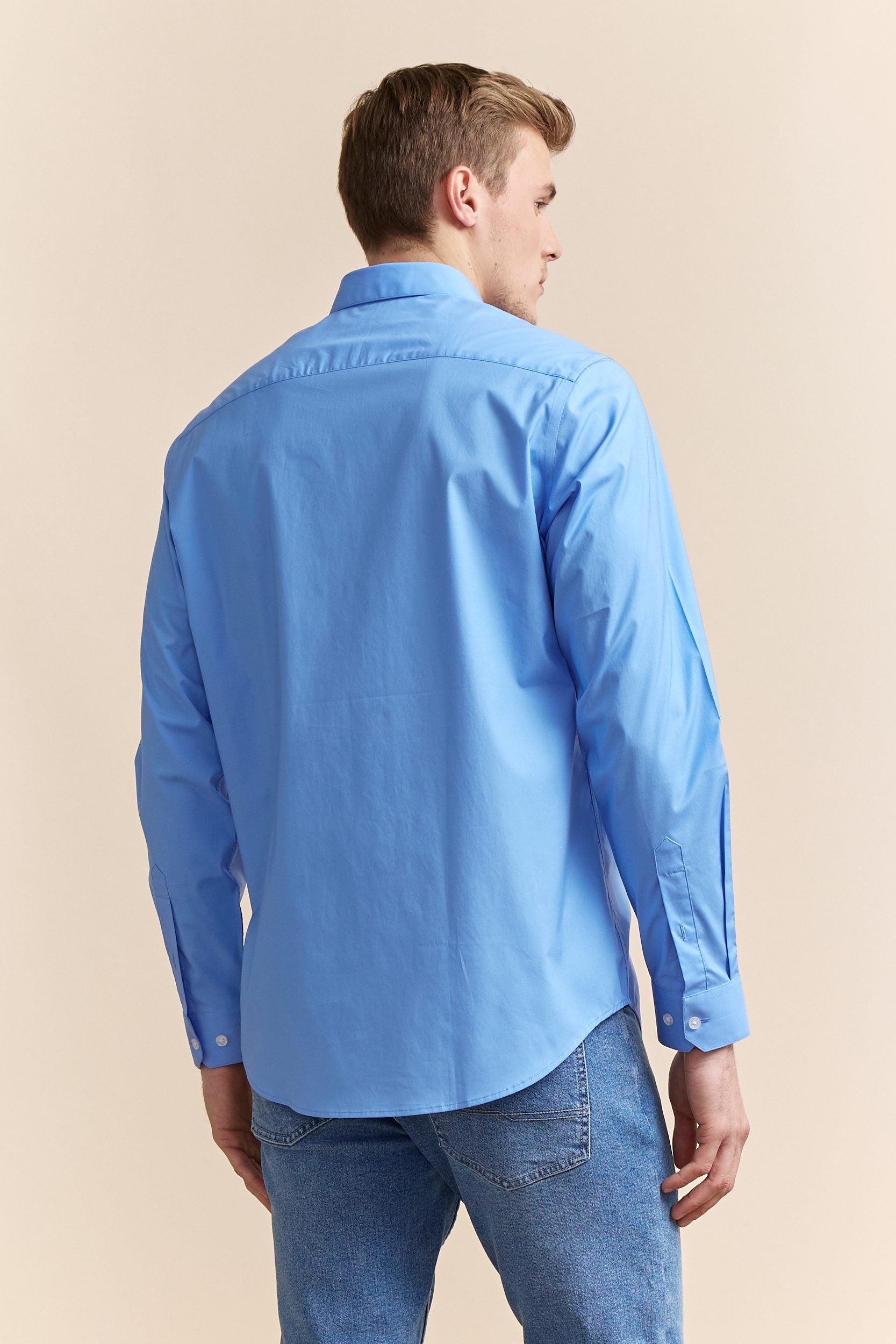 Chemise popeline extensible fit Semi-Ajustée