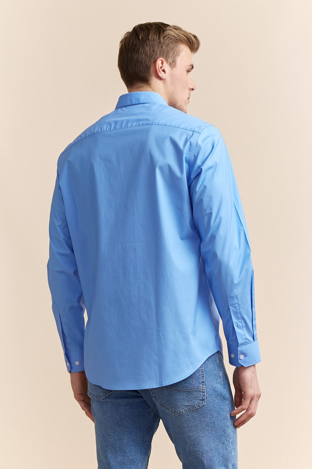 Chemise popeline extensible fit Semi-Ajustée