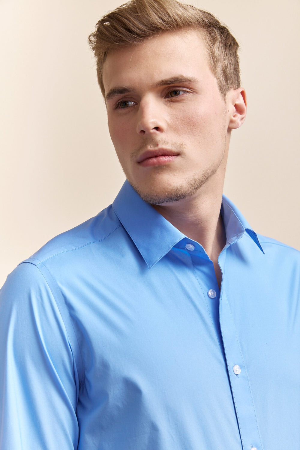 Chemise popeline extensible fit Semi-Ajustée