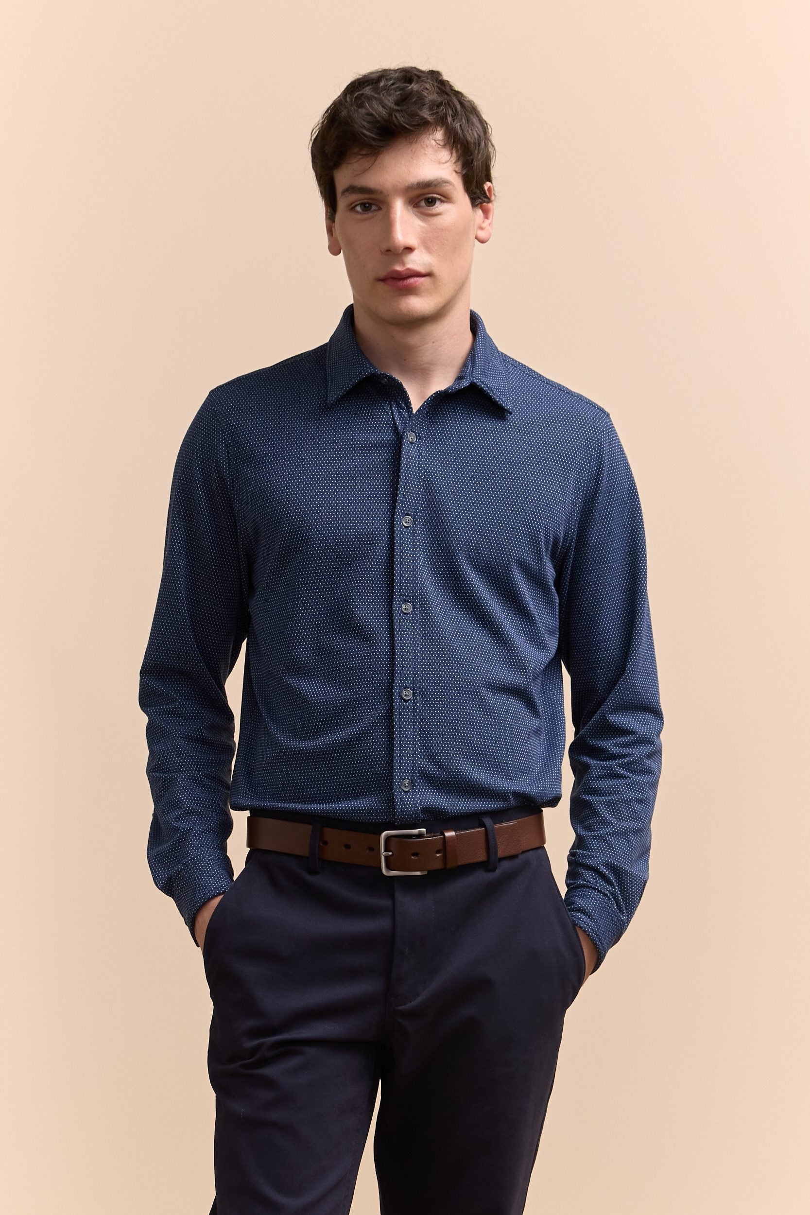 Chemise de jersey deux tons