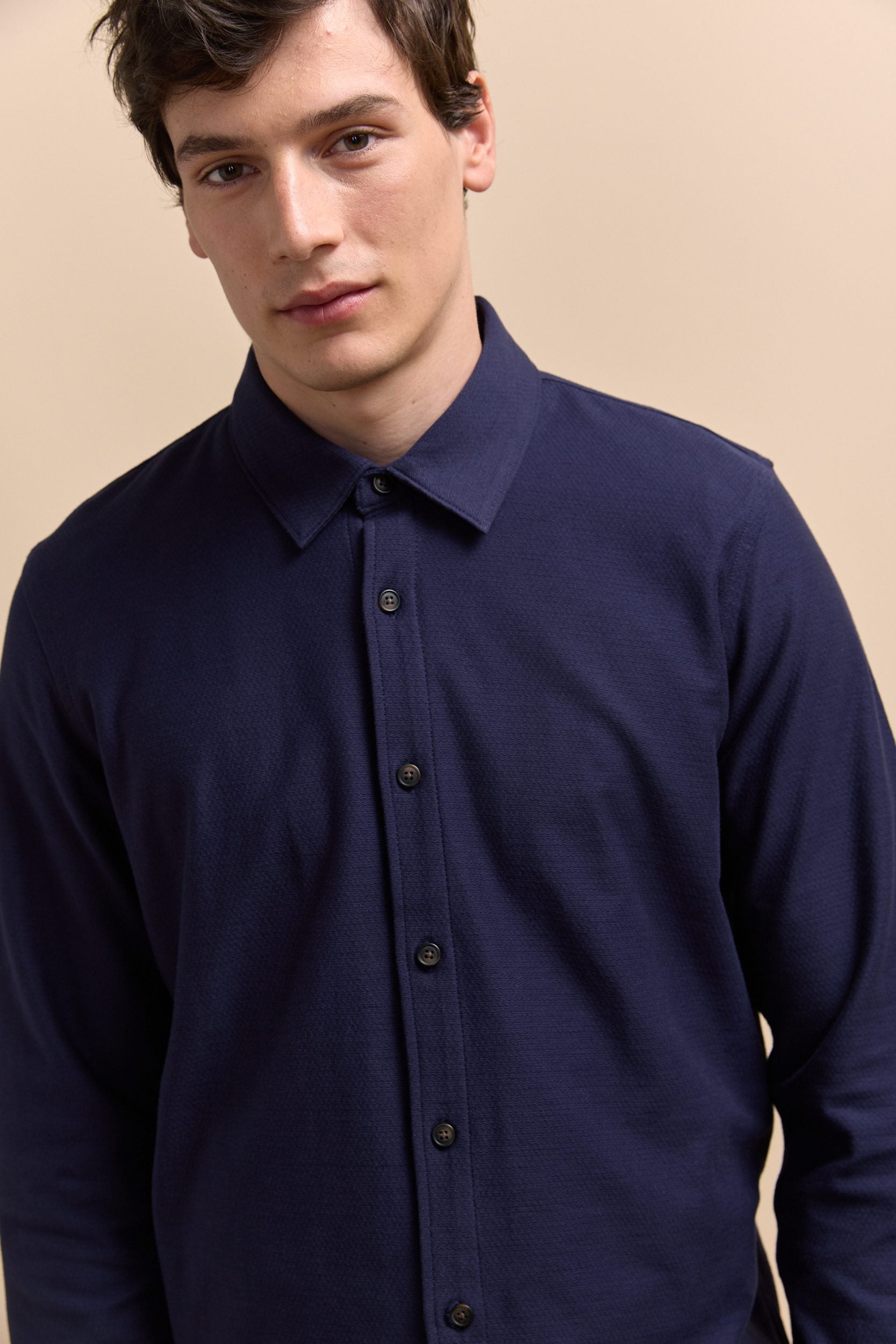 Chemise fit Ajusté en jersey texturé