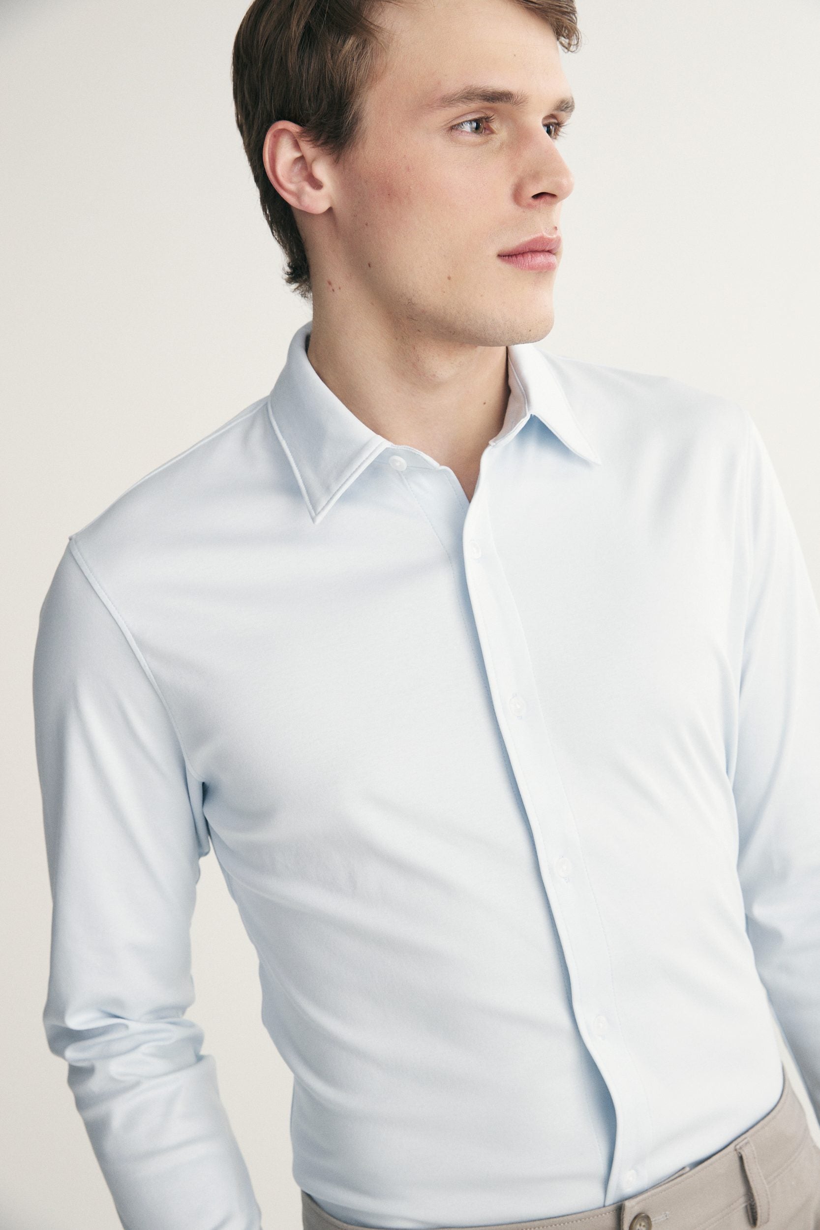 Chemise en jersey coton mercerisé