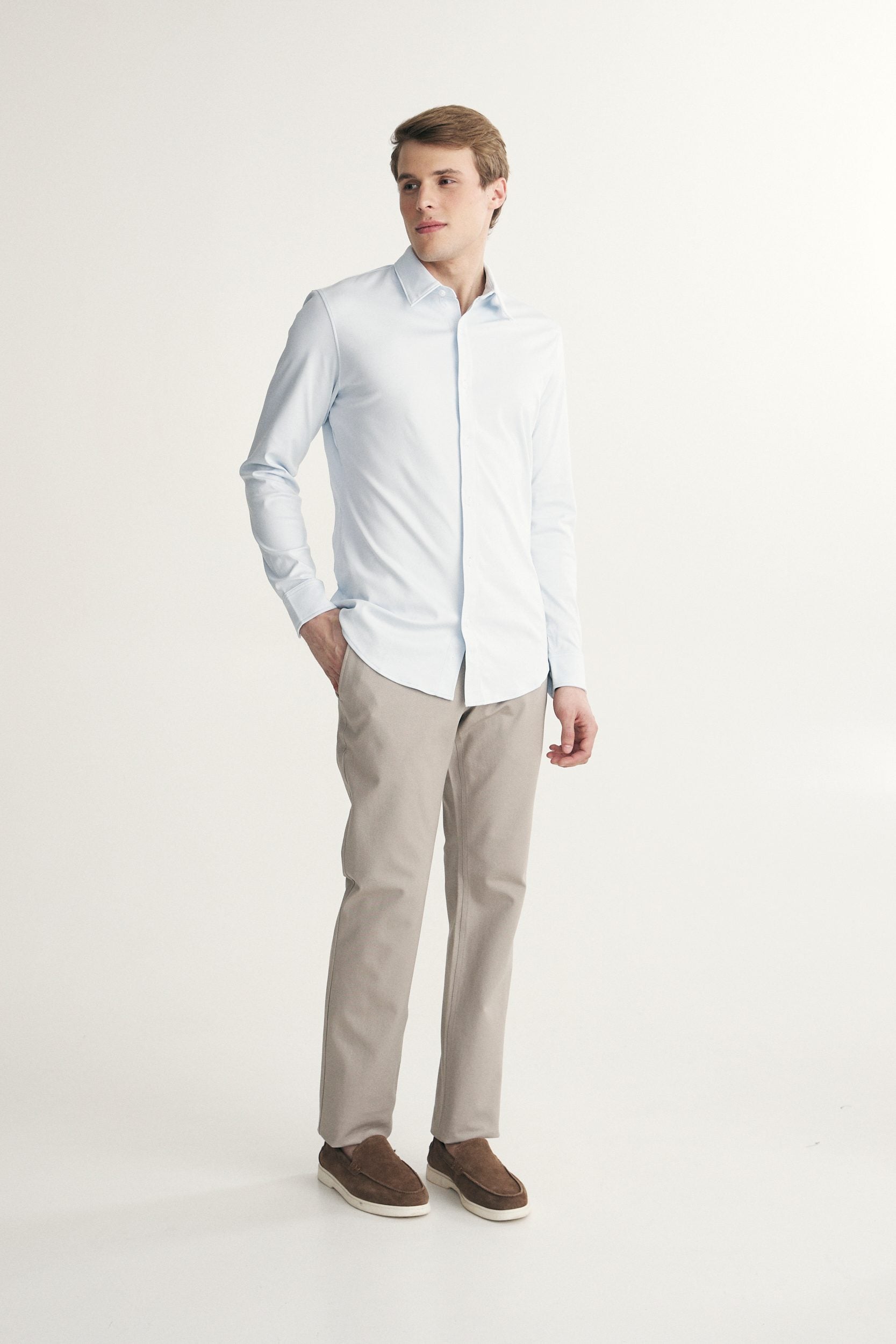 Chemise en jersey coton mercerisé