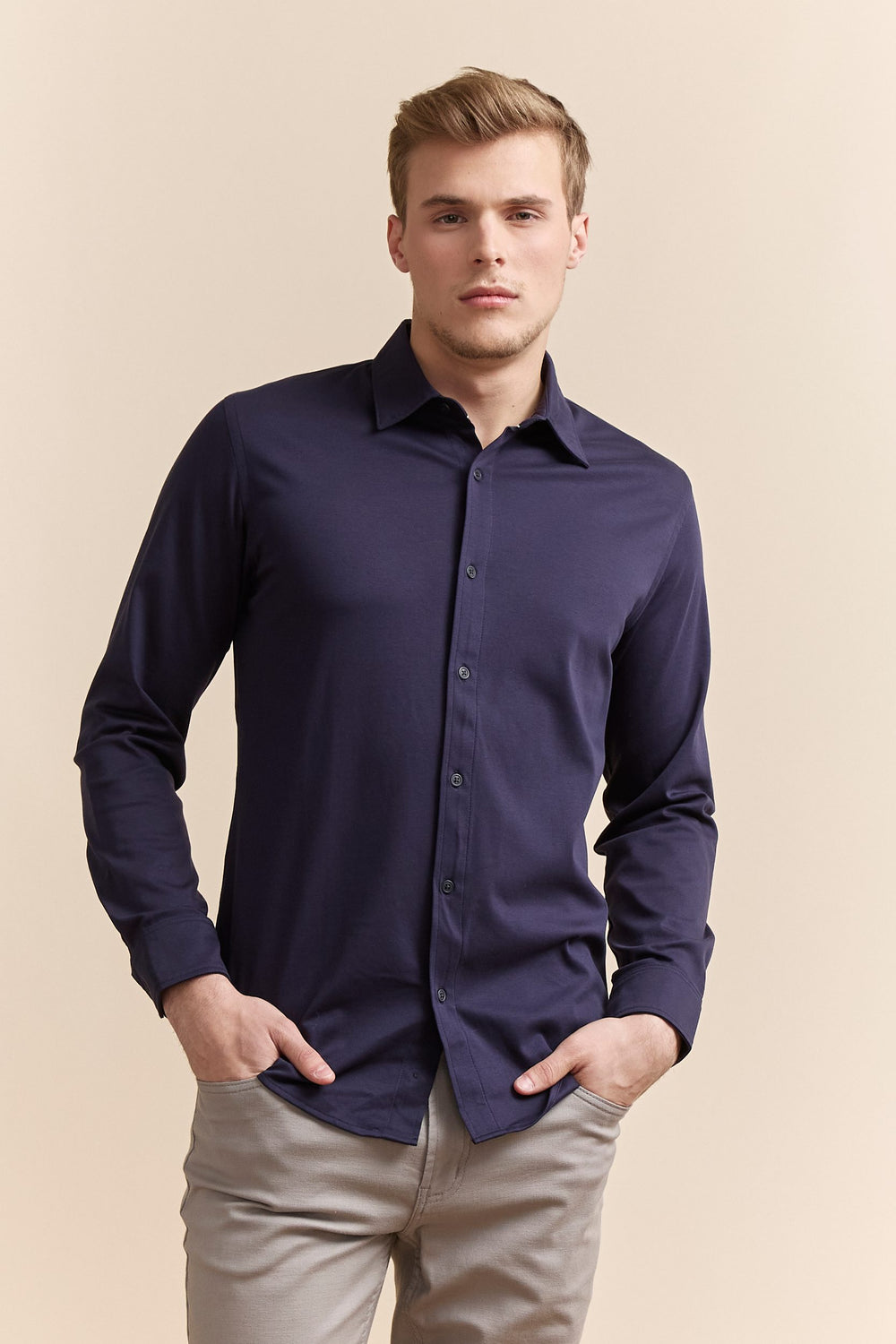 Chemise Extra-ajustée en jersey coton mercerisé