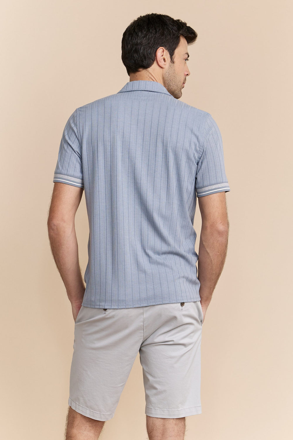 Chemise tricot côtelé texturé