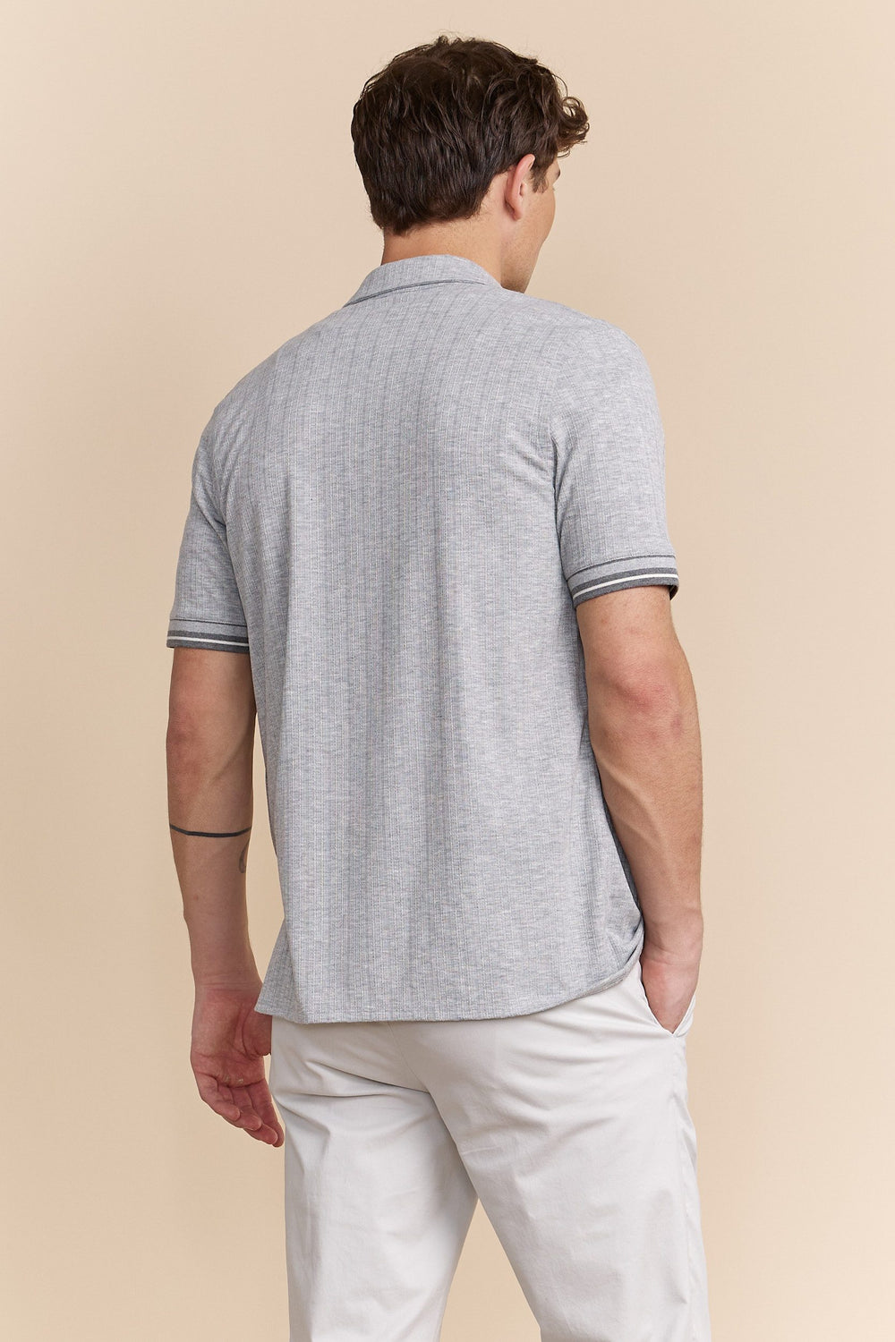 Chemise tricot côtelé texturé