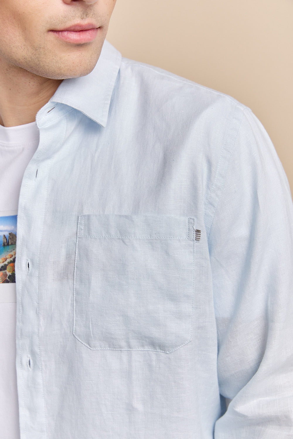 Chemise semi-ajustée en lin