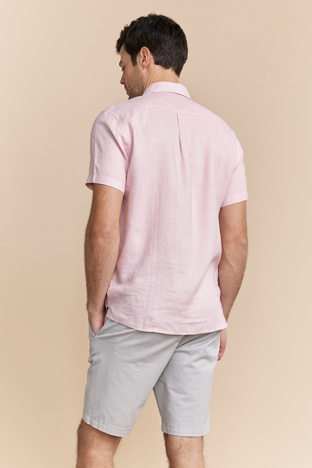 Chemise en lin à manches courtes