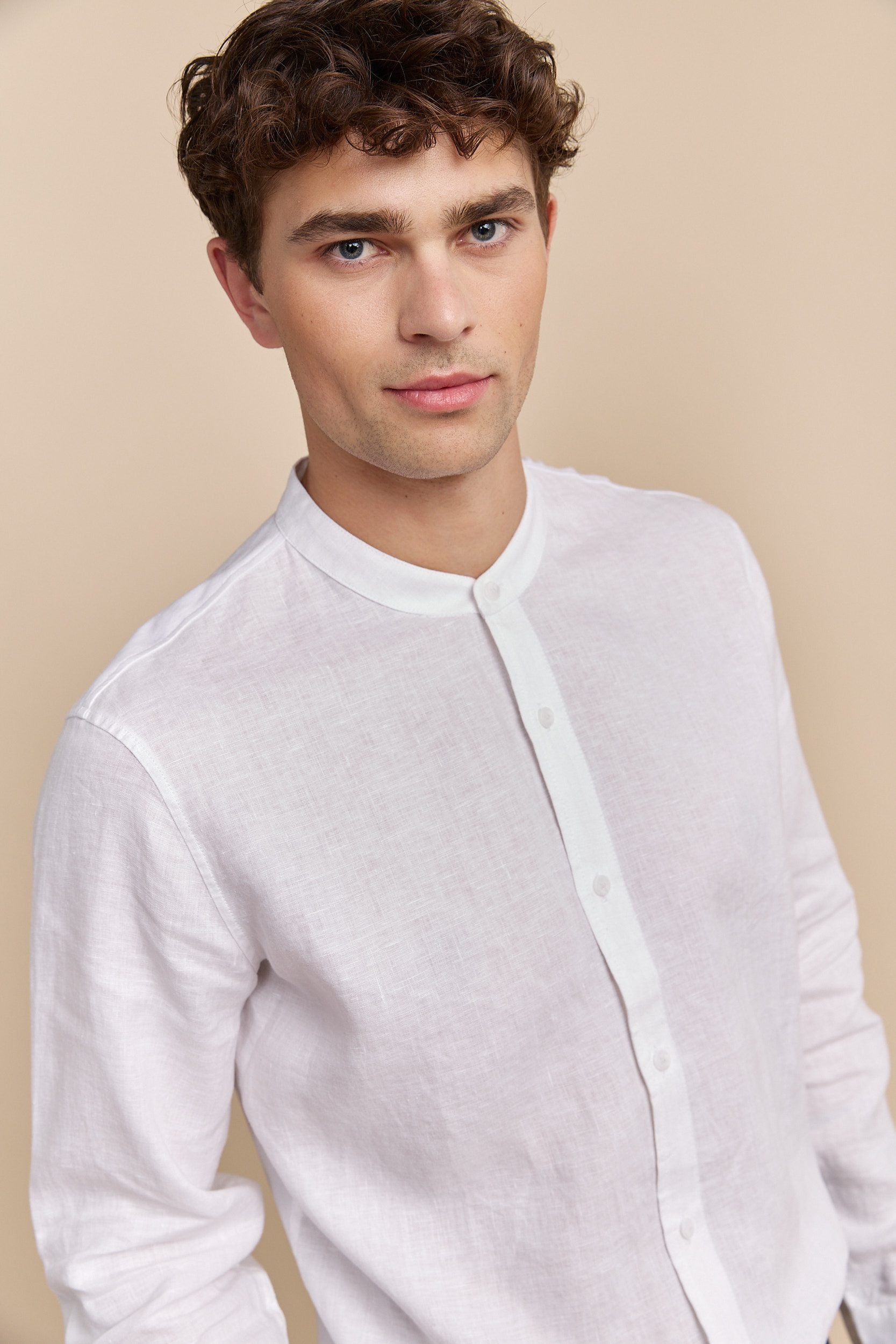 Mao collar shirt