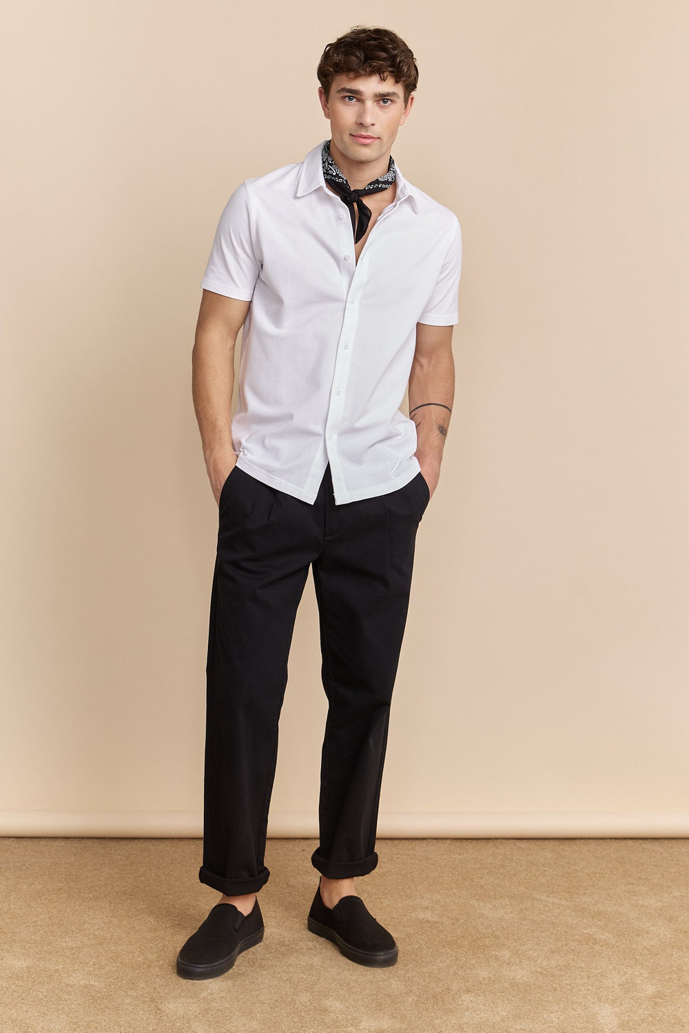 Chemise en piqué à manches courtes