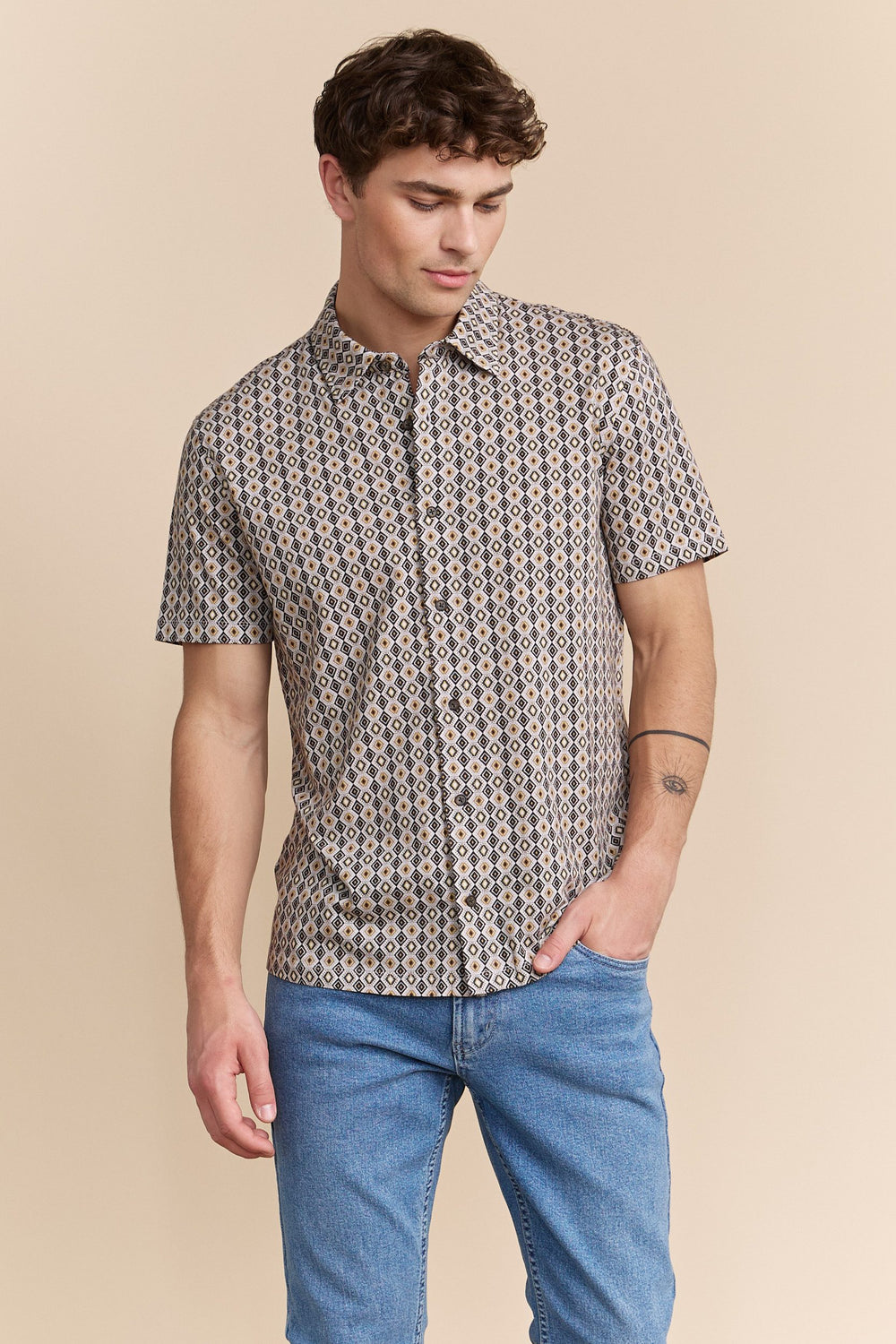 Vintage print jersey shirt