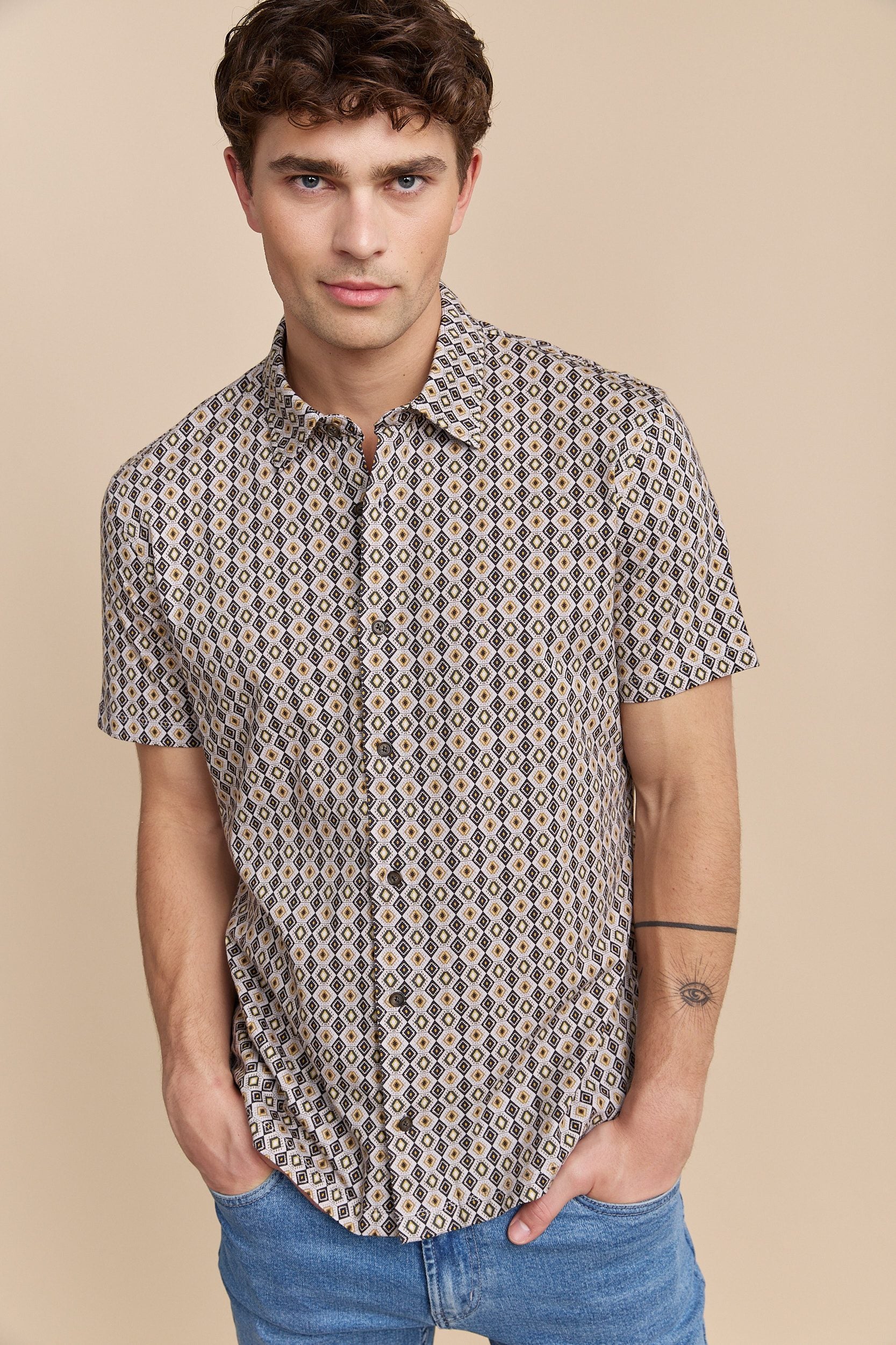 Vintage print jersey shirt