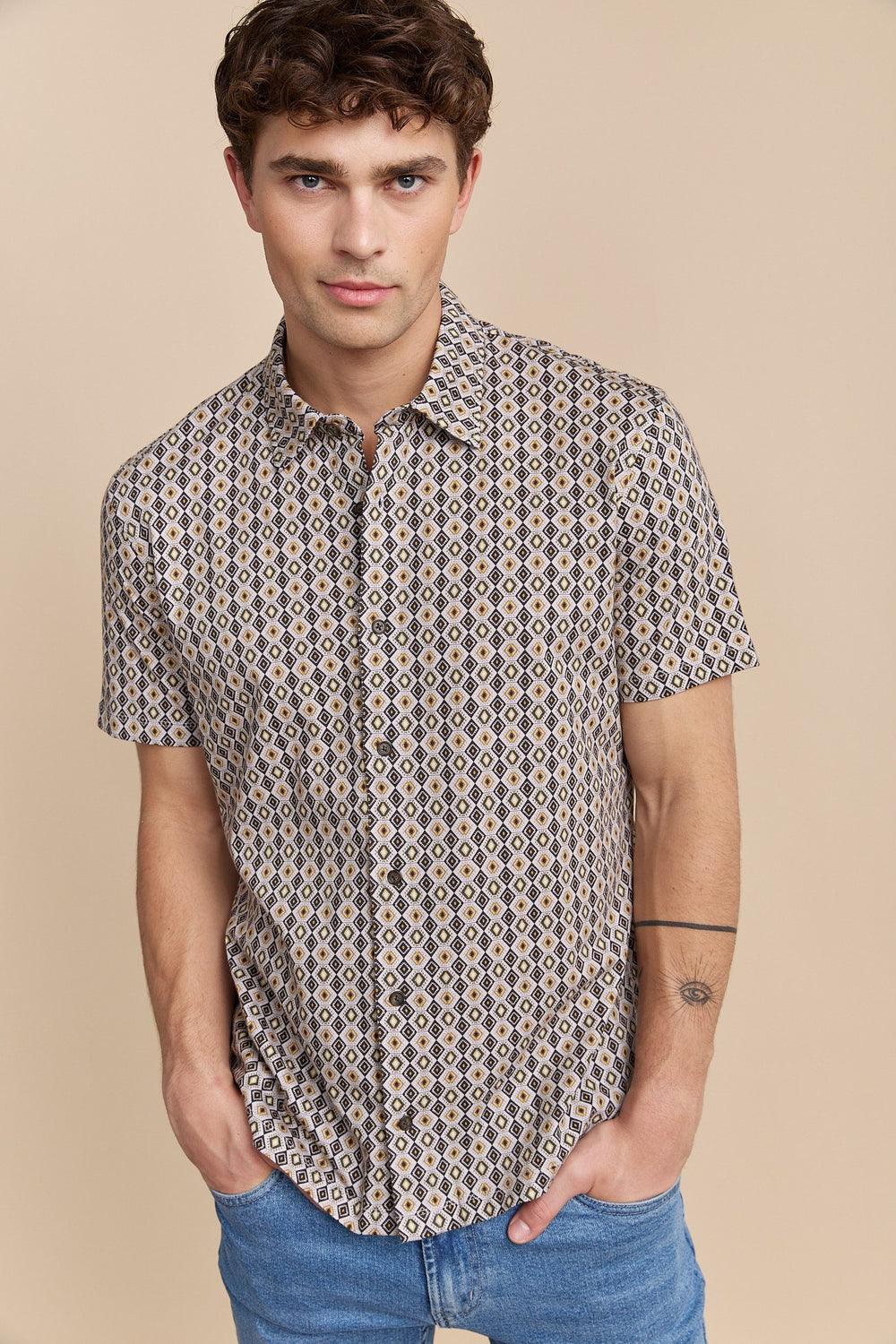 Vintage print jersey shirt
