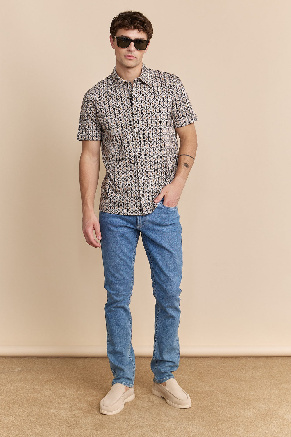 Vintage print jersey shirt